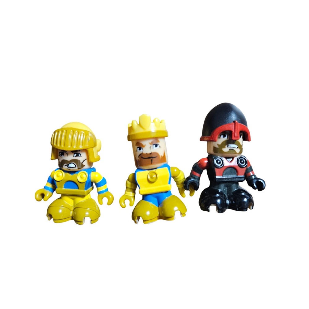 Lot of 3 Fisher Price TRIO King Castle Figures King, Black Knight 2008 Mattel